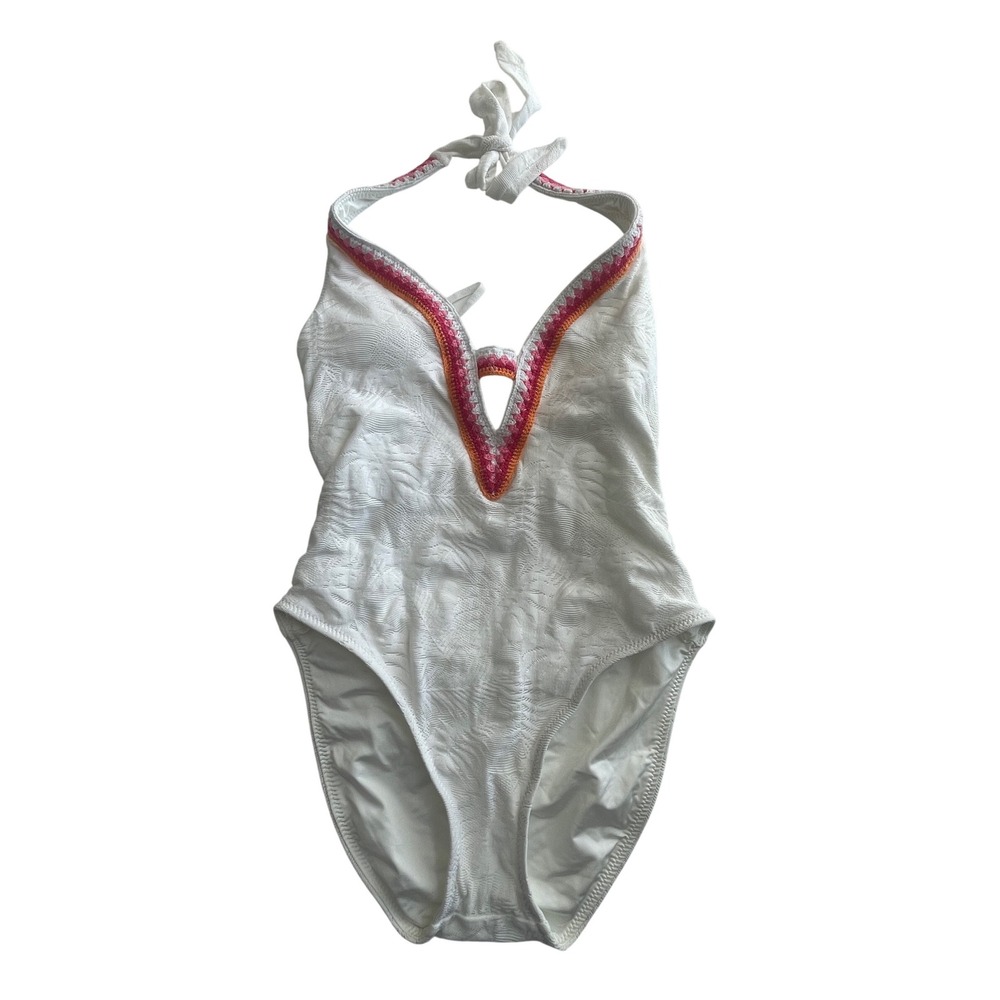 Trina Turk Tulum Crochet DAMAGED  One-Piece Swimsuit Women's Size 6